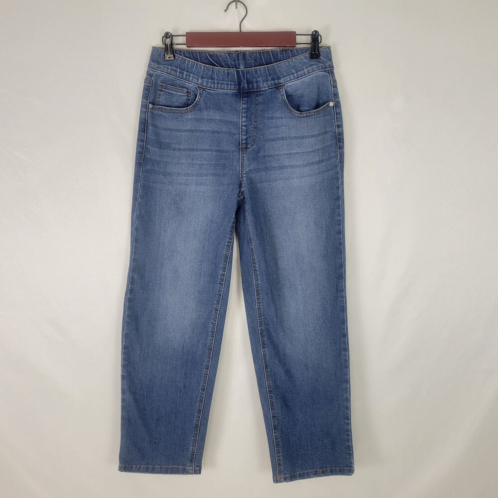 Passports Jeans Womens 8 Blue Mid Rise Straight Leg‎ Medium Wash Denim W29 x L26